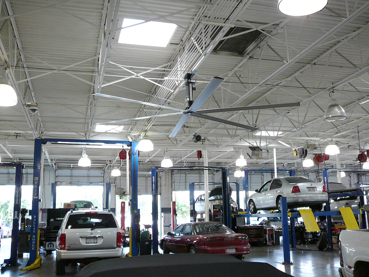 HVLS Ceiling Fan for Automotive Plant